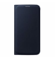 Galaxy S6 ile Uyumlu Flip Wallet (Tekstil) Siyah EF-WG920BBEGWW