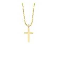 Gümüş Altın Kaplama Sade Minik Cross Kolye