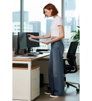 Kadın Wide Leg Esnek Denim Pantolon Fonksiyonel Dayanıklı Kaliteli Konforlu Estetik Modern