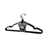 SİYAH 10PCS SİLİKON KAPLAMALI METAL ELBİSE ASKISI (Standart)