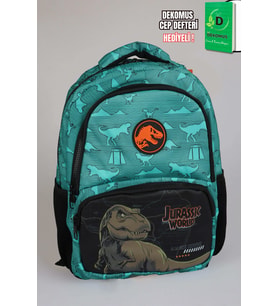 x Dekomus "T-Rex Force Collection" Jurassıc World Lisanslı Ortopedik İlkokul Çantası