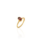 Kadir Jewellery 22 Ayar Altın Kaplama Zirkon Taşlı Kadın Minimal Yüzük