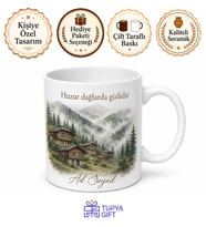 Karadeniz Yayla Evleri Baskılı Kupa Bardak Doğa Hediye Mug