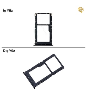 Xiaomi Redmi Note 7 Uyumlu Sim İç Yuvası Tekli Siyah Tek Hatlı Sim Yeri Sim Kızağı Sim Kart Yuvası