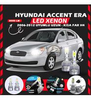 Hyundai Accent Era 2006-2012 Uzun-Kısa Far Uyumlu Şimşek Etkili Led Xenon Performance Series H4