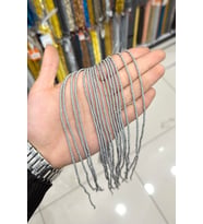 Hematit Taşı Rondela Kesim Mat Açık Gri 2x1mm Doğal Taş Dizi