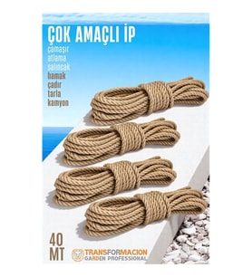 Çok Amaçlı Kalın İp Hamak İpi - Çamaşır İpi Salıncak İpi Atlama İpi 40 Metre 721767