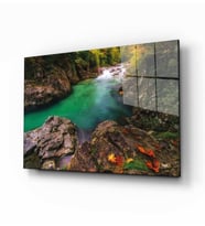 Doğa Manzara Cam Tablo 4mm Dayanıklı Temperli Cam (Çok Renkli)