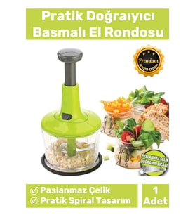 Özel Üretim Paslanmaz Bıçaklı Taşınabilir Basmalı El Rondosu Blender Sebze Meyve Soğan Doğrayıcı