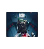 Ahşap Tablo Star Wars Baby Yoda The Mandalorian (35x50 Cm Boyut)