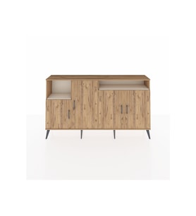 Arges Konsol 5 Raflı 4 Kapaklı 176x30x99 Çam-Çam/Aytaşı
