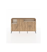 Arges Konsol 5 Raflı 4 Kapaklı 176x30x99 Çam-Çam/Aytaşı