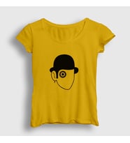 Presmono Kadın Sarı Eye Film Otomatik Portakal A Clockwork Orange T-Shirt 242208tt (Sarı)