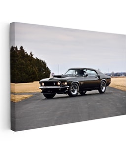 Kanvas Tablo 1969 Ford Mustang Boss 429 Klasik Ford Tablosu Ev Ofis Duvar Dekoru