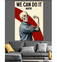 Yapabiliriz Pop Art Slogan Dekoratif Kanvas - Mdf Ahşap Tablo