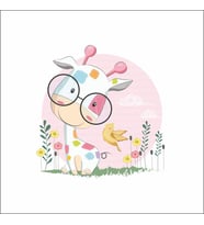 Sevimli Zürafa Sticker Duvar Sticker 30x30 CM