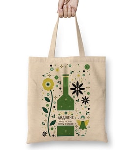 Absinthe Yeşil Peri Bez Çanta Uzun Saplı