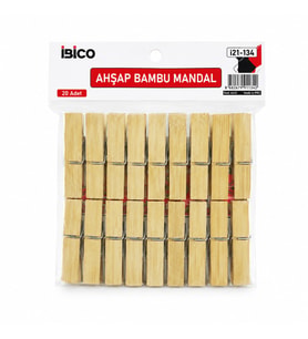 20PCS BÜYÜK AHŞAP BAMBU MANDAL (5680)