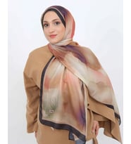 Luissa Soft Şal Bahar Desen Siyah