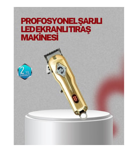 Mey İthalat® Type-C Şarjlı LCD Ekranlı Profesyonel Saç Sakal Tıraş Makinesi