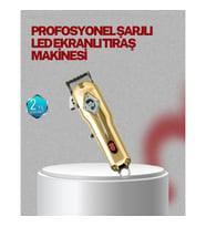 Mey İthalat® Type-C Şarjlı LCD Ekranlı Profesyonel Saç Sakal Tıraş Makinesi