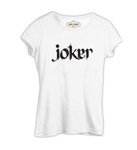 Joker - Write with Calligraphy Beyaz Kadın Tshirt