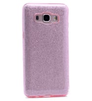Samsung Galaxy J5 Uyumlu Kılıf Zore Shining Silikon (Rose Gold Altın)