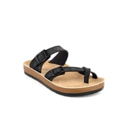 Muya Anny 31030-430 Anatomik Taban Parmak Arası Kadın Terlik Nubuk Siyah 36-40