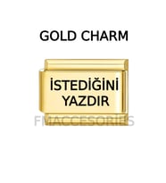 İtalyan Isim Charm Gold Baş Harf Charm Tarih Charm Isminizi YazdırınFmaccesories
