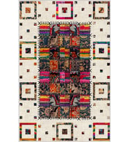 Eliana Home Baskılı, Yıkanabilir Kaymaz Taban Salon Halısı LNA0740 100x150 cm (Bej)