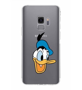 Samsung Galaxy S9  Kamera Korumalı Kapak Donald Duck Tasarımlı  Şeffaf  Kılıf