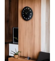 36 Cm Siyah Dekoaratif Duvar Saati (Standart)