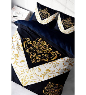 Nevresim Takımı %100 Doğal Pamuk Çift Kişilik 3d Digital Osmanlı Motifleri V
