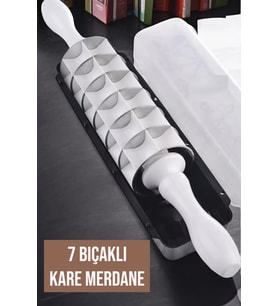 7 Çelik Bıçaklı Mantımatik Mantı Kesici Merdane Pratik Mantı Kesme Aparatı