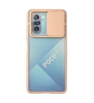 Xiaomi Poco F3 Kılıf Palm Buzlu Kamera Sürgülü Silikon - Pembe