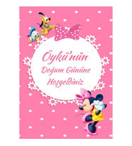 Minnie Mouse Afiş,Karşılama Panosu Branda Prens hdts1014-
