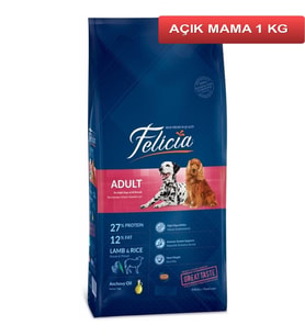 Felicia Kuzulu Köpek Maması 1 kg AÇIK
