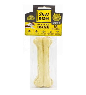 DELİBON DERİ PRES KEMİK 15CM M BOY 1Lİ PAKET BEYAZ 15CMX1AD.