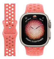 Apple Watch 44mm Uyumlu Kordon Silikon Esnek Yumuşak Delikli Spor KRD-02 Kayış