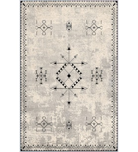 Eliana Home Baskılı, Yıkanabilir Kaymaz Taban Salon Halısı LNA0178-SD961 100x150 cm (Krem)