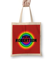 Oscar Robertson- Basketball gifts Vntage Retro Rainbow Quotes For BOYS AND Dad Bez Çanta Uzun Saplı