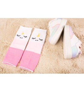 Pembe Unicorn Tozluk