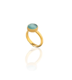 Kadir Jewellery 22 Ayar Altın Kaplama Zirkon Taşlı Kadın Minimal Yüzük
