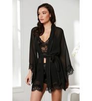 Pierre Cardin 7005 Saten Dörtlü Çeyiz Seti (Siyah)