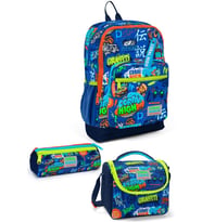 Coral High Kids Saks Grafiti Desenli 3'lü Okul Çanta Seti SET0123767