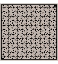 Saf İpek Eşarp 4117D02( Twill İpek) -5686 (Vizon - Siyah)