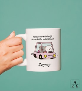 Kişiye Özel Karayollarında Değil Senin Kollarında Öleyim Baskılı Kupa Bardak