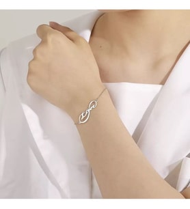 Kişiye Özel 925 Ayar Gümüş Love Bileklik