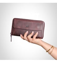 Hakiki Deri Unisex El Çantası  Canelia 1310 (Bordo)