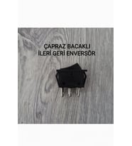 6 Bacaklı Çapraz Soketli İleri-Geri/On-off/Açma Kapama Enversör/Düğme (C.Siyah)